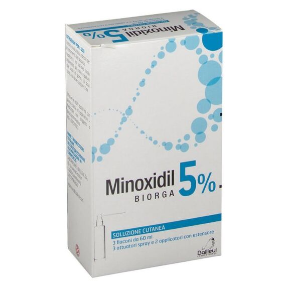 Minoxidil Biorga Soluzione Cutanea 3 Flaconi 60 Ml 5% | Acquista Online su Farmaclick