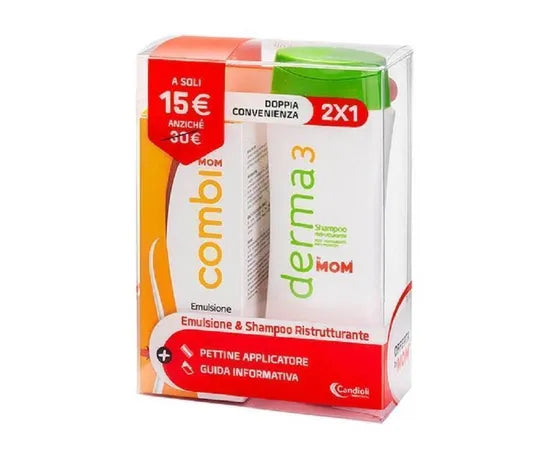 Mom Bipack Terapia Pidocchi Mom Derma 3 Shampoo 250 Ml + Emulsione 100 G