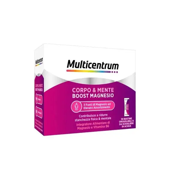 Multicentrum Corpo e Mente Boost Magnesio 30 Bustine | Acquista Online su Farmaclick