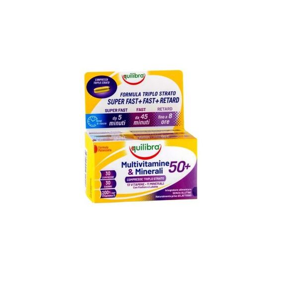 Equilibra Multivitamine & Minerali 50+ Integratore a Base di Vitamine e Minerali 30 Compresse | Acquista Online su Farmaclick