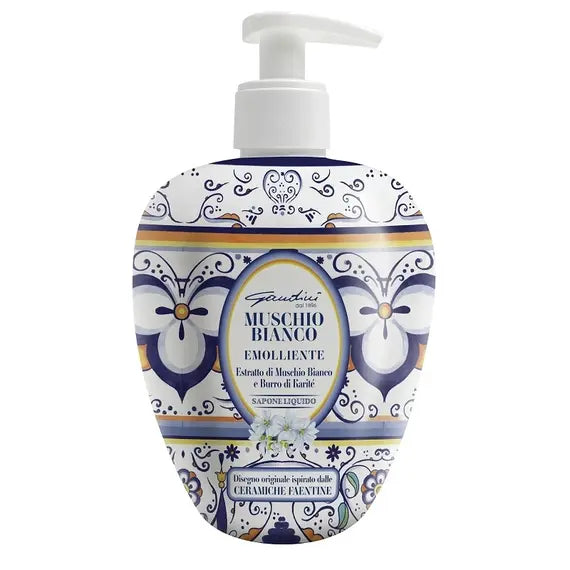 Gandini Muschio Bianco Emolliente Estratto di Muschio Bianco e Burro di Karitã¨ Sapone Liquido 500 Ml | Acquista Online su Farmaclick