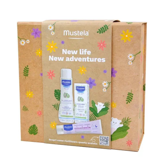 Mustela Cofanetto New Life New Adventures Detergente Delicato + Hydra Bebe Crema Viso + Pasta Cambio | Acquista Online su Farmaclick