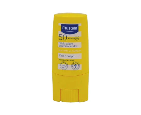 Mustela 50 SPF UVB UVA Stick solare protezione molto alta viso e corpo 9 ml