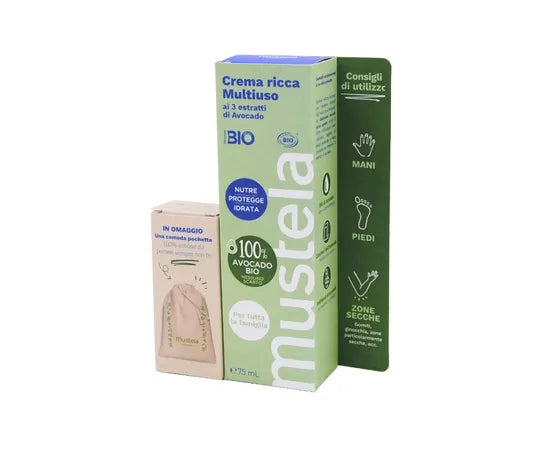Mustela Crema Ricca Multiuso Bio 75 Ml Con Pochette Omaggio