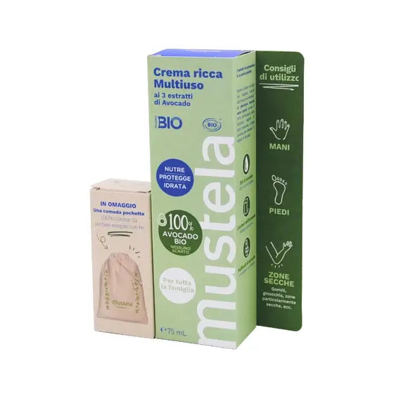 Mustela Crema Ricca Multiuso Bio 75 Ml con Pochette Omaggio | Acquista Online su Farmaclick