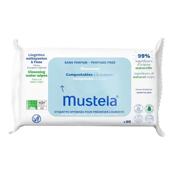 Mustela Salviette All'acqua Compostabili 60 Pezzi | Acquista Online su Farmaclick