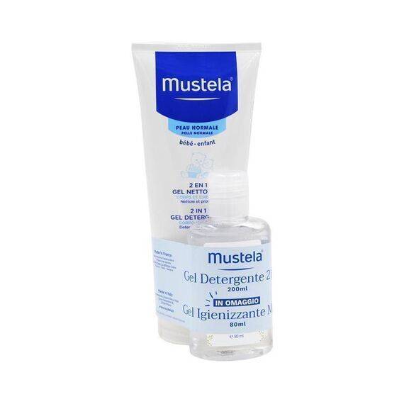 Mustela 2 in 1 Gel Detergente Corpo e Capelli 200ml + Mustela Gel Igienizzanti Mani 80ml in Omaggio | Acquista Online su Farmaclick
