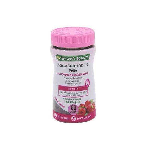 Nature's Bounty Acido Ialuronico Integratore per la Pelle 60 Gommose Masticabili Aroma Lampone | Acquista Online su Farmaclick