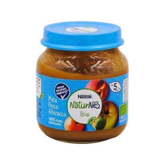 Nestlã¨ Naturnes Bio Omogeneizzato Mela, Pesca, Albicocca 125g | Acquista Online su Farmaclick