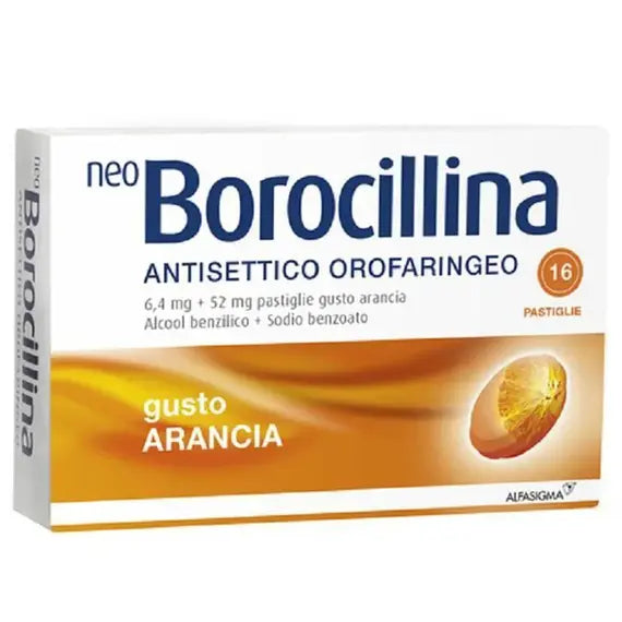 Neoborocillina Arancia 16 Pastiglie | Acquista Online su Farmaclick
