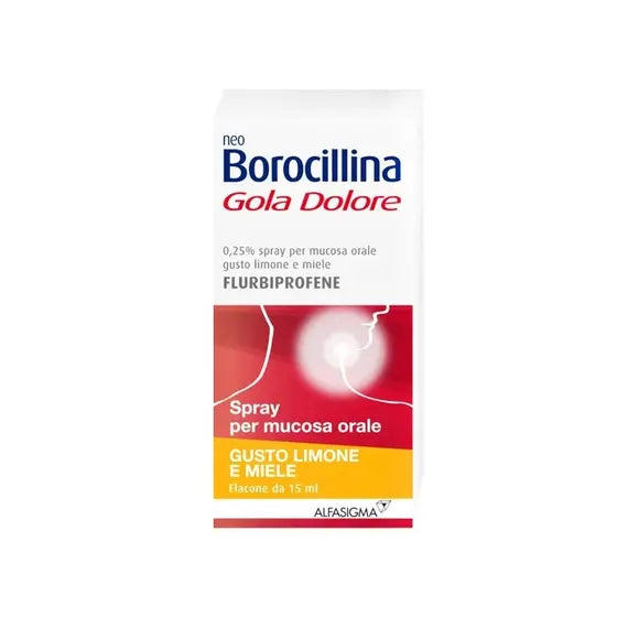 Neoborocillina Gola Dolore Spray per Mucosa Orale Gusto Limone e Miele 15 Ml | Acquista Online su Farmaclick