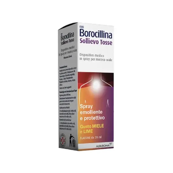 Neo Borocillina Sollievo Tosse Spray Gusto Miele Lime 20 Ml | Acquista Online su Farmaclick