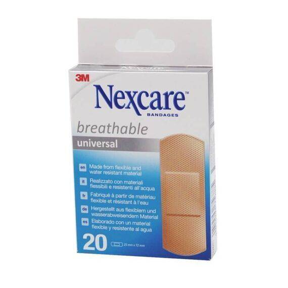 Nexcare Breathable Universal 20 Cerotti Flessibili e Resistenti All'acqua 25 Mm X 72 Mm | Acquista Online su Farmaclick