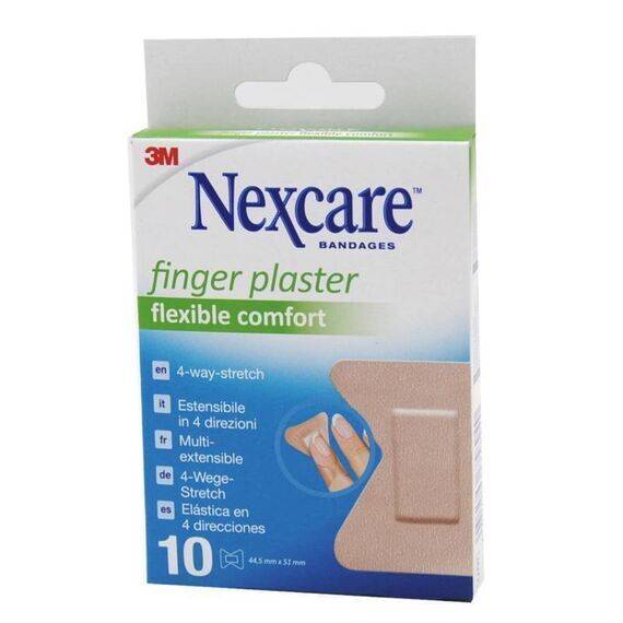 Nexcare Finger Plaster Flexible Comfort 10 Cerotti Estendibili in 4 Direzioni 44,5 Mm X 51 Mm | Acquista Online su Farmaclick
