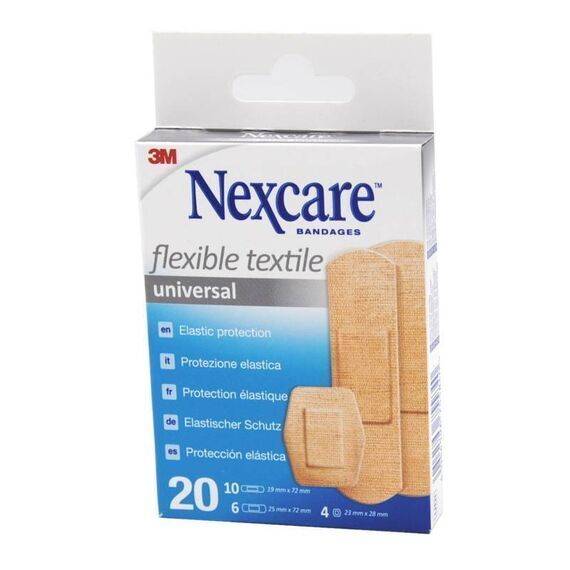 Nexcare Flexible Textile Cerotti Elastici in Tessuto 20 Cerotti Misti | Acquista Online su Farmaclick
