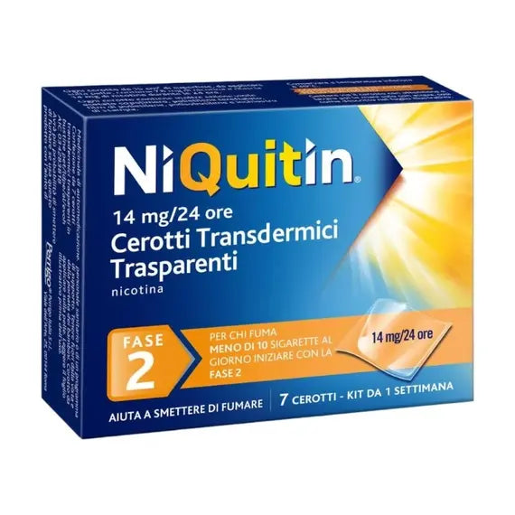 Niquitin 7 Cerotti Transdermici con Nicotina per Smettere di Fumare - Fase 2 | Acquista Online su Farmaclick