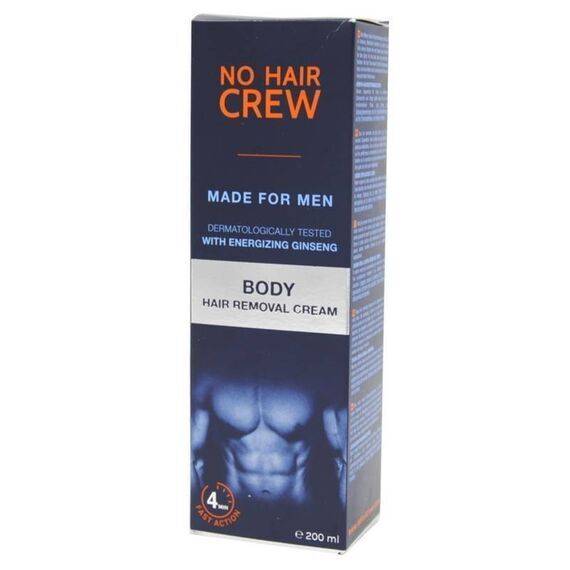 No Hair Crew Crema Depilatoria per il Corpo Dell'uomo 200 Ml | Acquista Online su Farmaclick