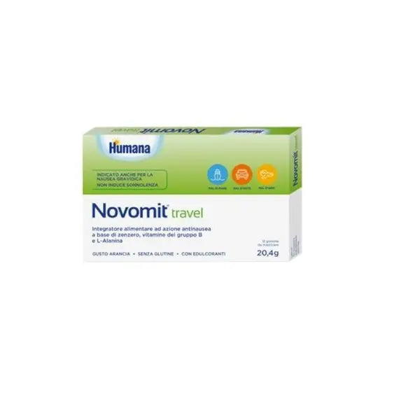 Novomit Travel 12 Gomme da Masticare Gusto Arancia | Acquista Online su Farmaclick