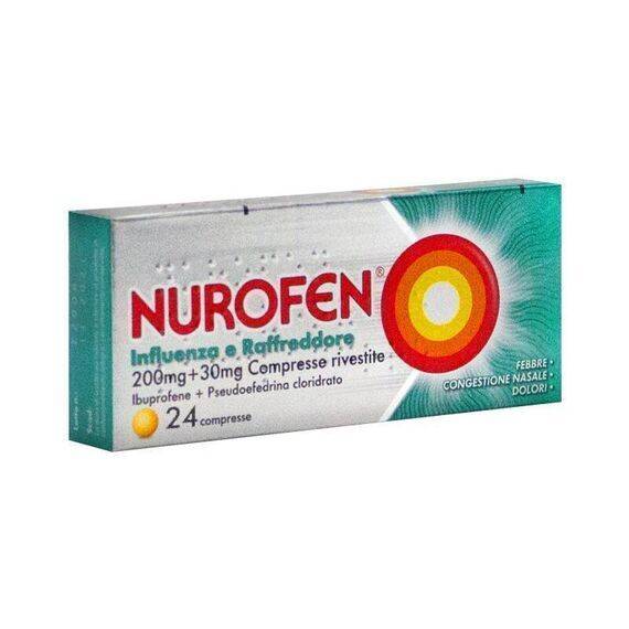 Nurofen Influenza e Raffreddore 24 Compresse Rivestite 200+30mg | Acquista Online su Farmaclick