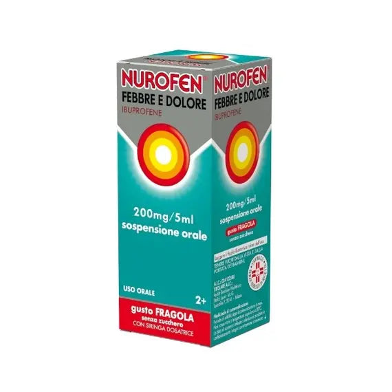 Nurofen Febbre e Dolore Bambini 200mg/5ml Gusto Fragola Senza Zucchero con Siringa | Acquista Online su Farmaclick