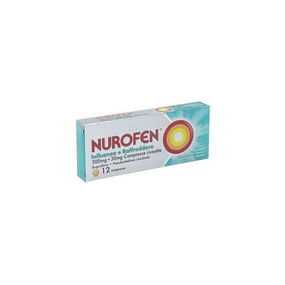 Nurofen Influenza e Raffreddore 12 Compresse Rivestite 200+30mg | Acquista Online su Farmaclick
