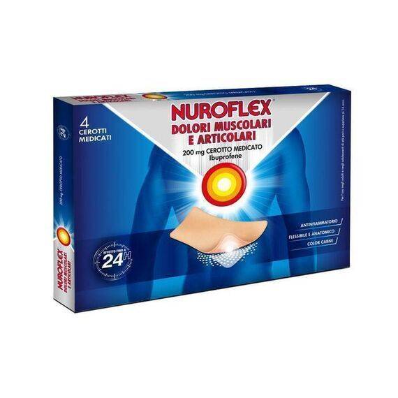Nuroflex Dolori Muscolari e Articolari Ibuprofene 200 Mg 4 Cerotti | Acquista Online su Farmaclick