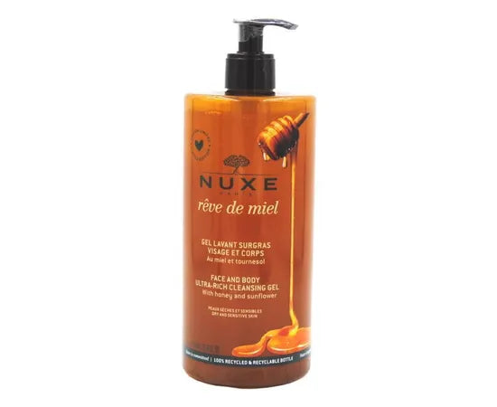 Nuxe Reve De Miel Gel Detergente Surgrassante Viso E Corpo 750 Ml