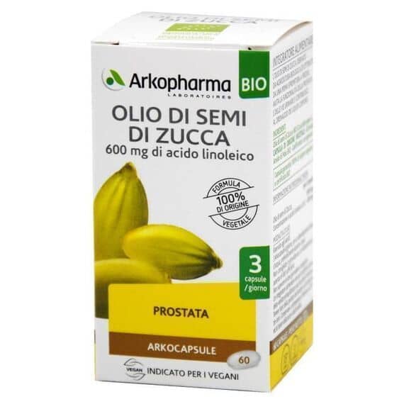 Arkopharma Bio Olio di Semi di Zucca 600 Mg di Acido Linoleico 60 Arkocapsule | Acquista Online su Farmaclick