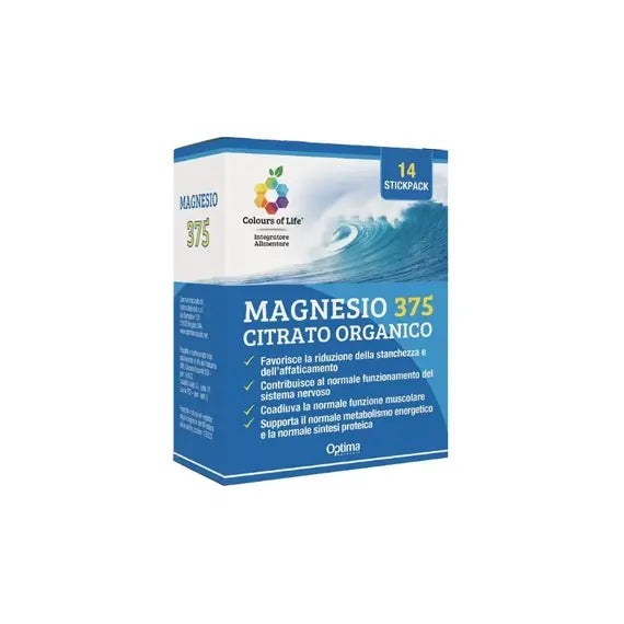 Magnesio 375 Citrato 14 Bustine Colour Optima | Acquista Online su Farmaclick