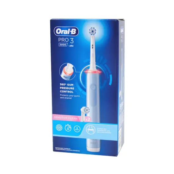 Oral-b Pro 3 Blu Sensitive Clean Spazzolino Elettrico + 2 Testine di Ricambio | Acquista Online su Farmaclick