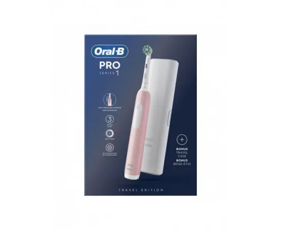 Oral-B Elektrische Zahnbürste Pro Serie 1 Rosa mit Reiseetui