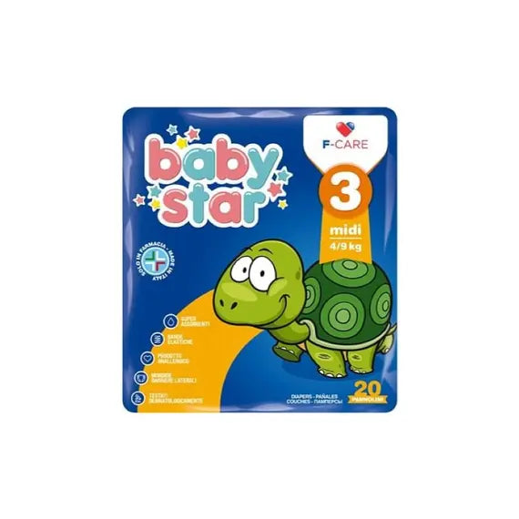 Farvima Pannolino Babystar 4/9kg T3 20 Pezzi | Acquista Online su Farmaclick
