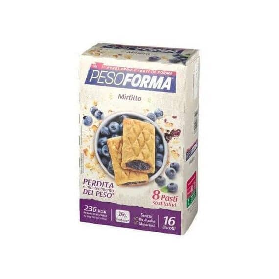 Pesoforma Biscotti Mirtillo Confezione da 8 Pasti Sostitutivi | Acquista Online su Farmaclick