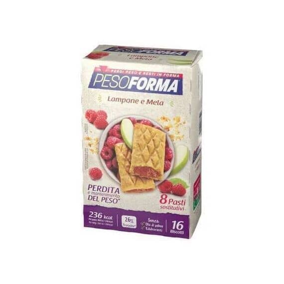 Pesoforma Biscotti Lampone Mela Confezione da 8 Pasti Sostitutivi | Acquista Online su Farmaclick