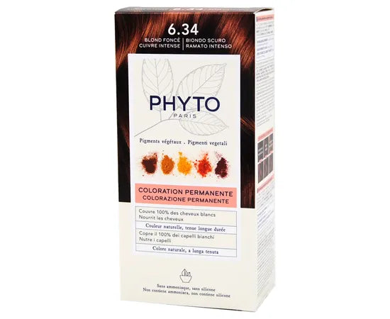 Phyto Phytocolor Kit Colorazione Permanente per Capelli 6.34 Biondo Scuro Ramato Intenso
