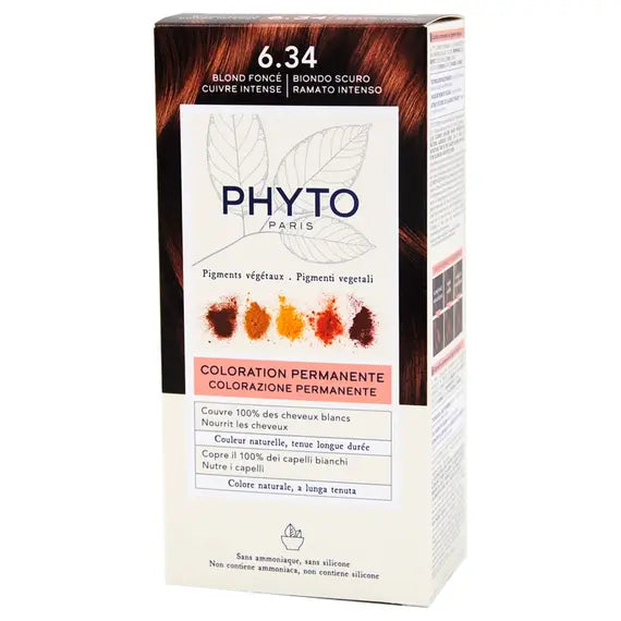 Phyto Phytocolor Kit Colorazione Permanente per Capelli 6.34 Biondo Scuro Ramato Intenso | Acquista Online su Farmaclick