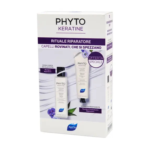 Phyto Keratine Rituale Riparatore Capelli Rovinati Shampoo Riparatore 250 Ml + Maschera Trattamento Riparatrice 150 Ml | Acquista Online su Farmaclick