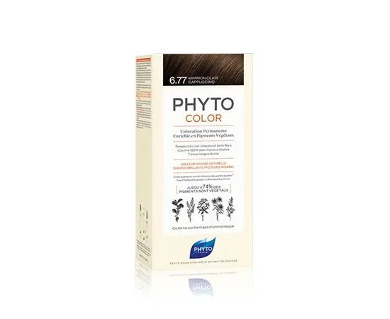Phytocolor Colorazione Permanente Per Capelli 6.77 Marrone Chiaro Cappuccino