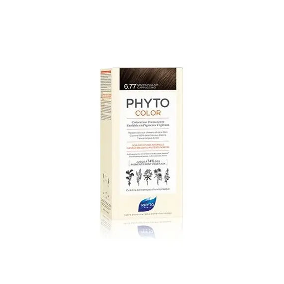 Phyto Phytocolor Kit Colorazione Permanente per Capelli 6.77 Marrone Chiaro Cappuccino | Acquista Online su Farmaclick