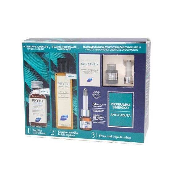 Phyto Phytonovathrix Programma Sinergico Anti-caduta Integratore + Shampoo Energizzante + Fiale Anti-caduta | Acquista Online su Farmaclick