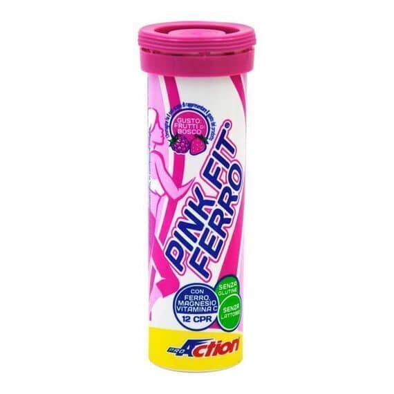 Proaction Pink Fit Ferro Integratore di Ferro, Magnesio e Vitamina C Gusto Frutti di Bosco 12 Compresse Effervescenti | Acquista Online su Farmaclick