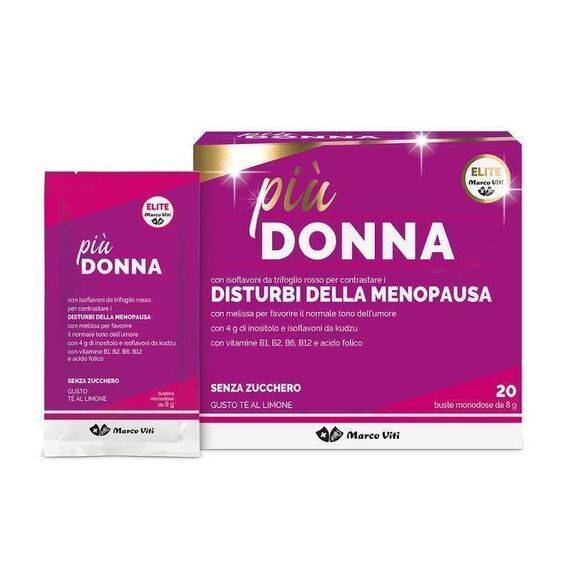 Piã¹ Donna Disturbi della Menopausa Marco Viti 20 Bustine Gusto Tã¨ Al Limone | Acquista Online su Farmaclick