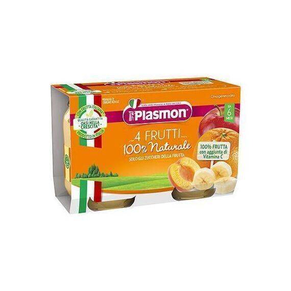 Plasmon Omogeneizzato 4 Frutti 2x104 G | Acquista Online su Farmaclick