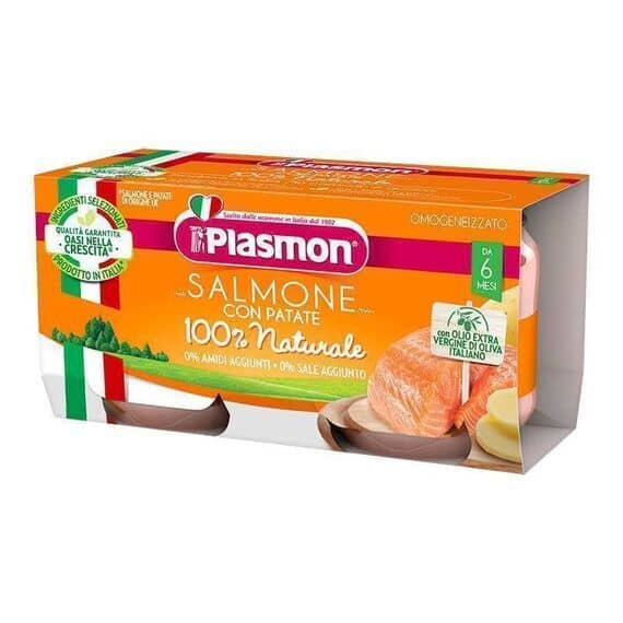 Plasmon Omogeneizzato Al Filetto di Salmone con Patate 2x80g | Acquista Online su Farmaclick