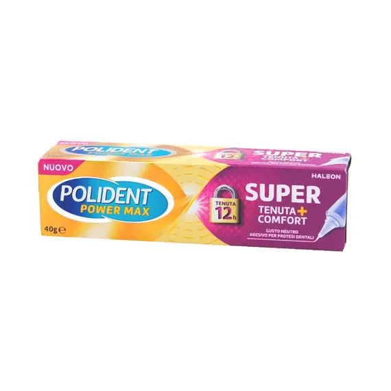 Polident Power Max Super Tenuta Crema per Dentiere Gusto Neutro 40 Gr | Acquista Online su Farmaclick