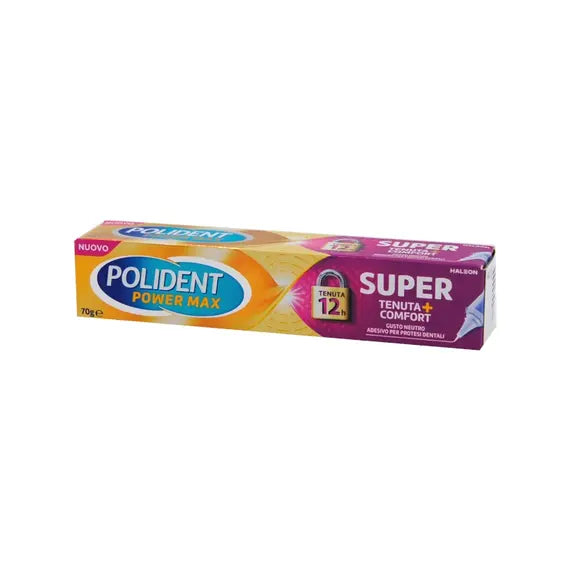 Polident Power Max Super Tenuta Crema per Dentiere Gusto Neutro 70 Gr | Acquista Online su Farmaclick