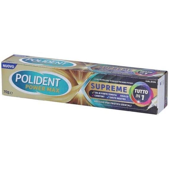 Polident Power Max Supreme Tutto in 1 Crema Adesiva Protesi70 G | Acquista Online su Farmaclick
