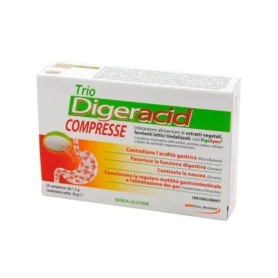 Trio Digeracid Integratore Alimentare 24 Compresse | Acquista Online su Farmaclick