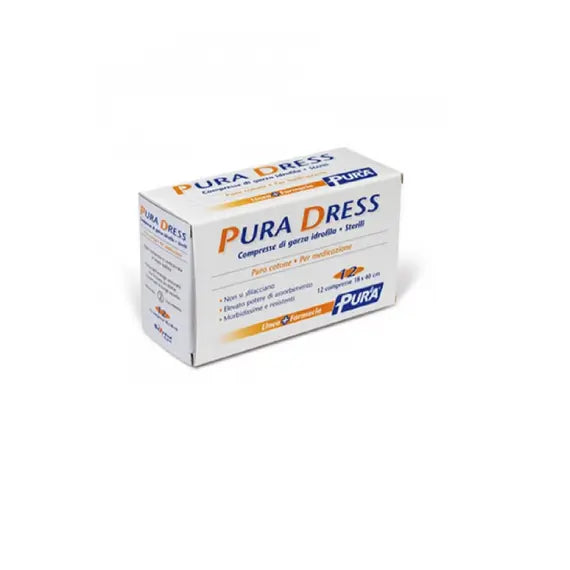 Pura Dress Compresse di Garza Idrofila Sterili Puro Cotone per Medicazione 12 Pezzi 36 X 40 Cm | Acquista Online su Farmaclick