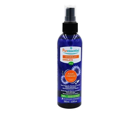 Puressentiel Bio-Kornblumenwasser (Hydrolat) bei müden Augen, Tränensäcken und Augenringen 200 ml